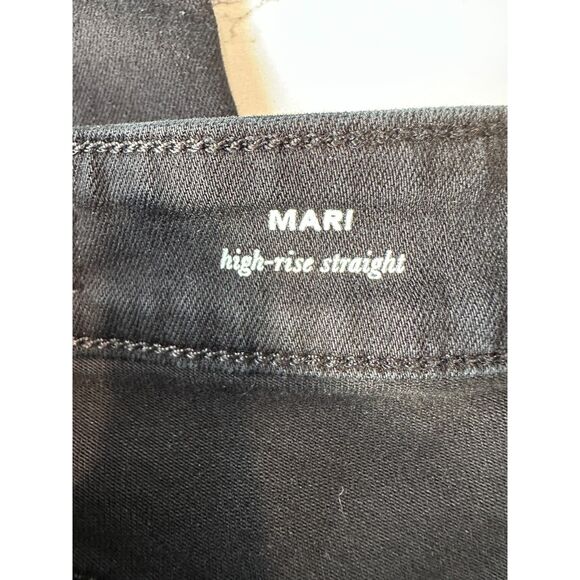 AG Adriano Goldschmied Mari High Rise Straight Leg Jeans Black Size 8 - Picture 7 of 8